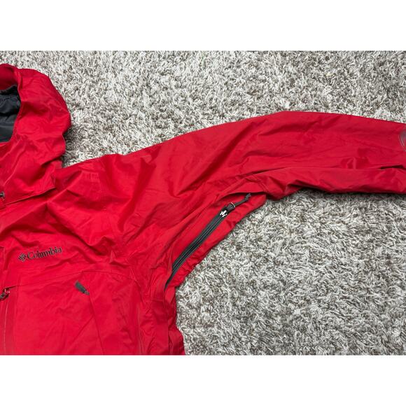 Columbia Omni-Tech Interchange Jacket Sz L Red Waterproof Breathable Hooded - Picture 9 of 14